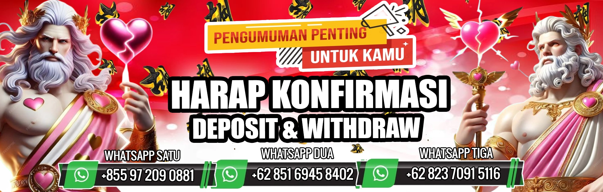 KONFIRMASI DEPOSIT DAN WD