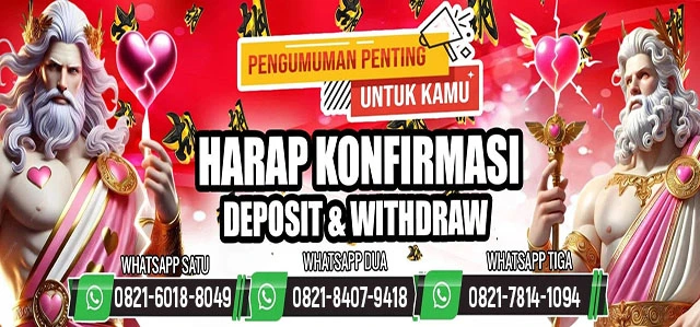 KONFIRMASI DEPOSIT DAN WD